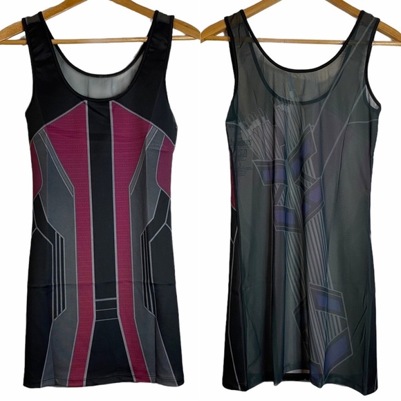 Marvel Hawkeye Bodycon Mesh Back Dress Cosplay Large Fandom - Picture 1 of 9